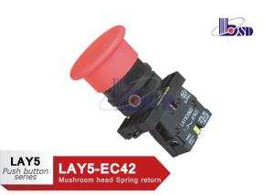 Quality Professional Red Mushroom Head Push Button Switch LAY5（XB2）-EC42 wholesale