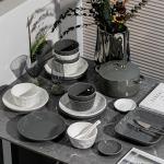12 Users End Luxury Gold Rim Ceramic Dinnerware Set for Home Hotel School Tea