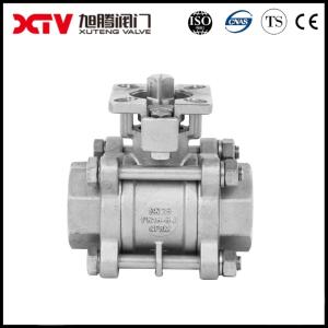 Quality Xtv 1/2 Inch Double Acting Pneumatic Actuator 3PC Floating Ball Valve in Stainless Steel wholesale