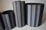 Heat / Oil Resistant Industrial Timing Belts Rubber Material Black Color