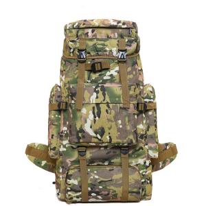 Quality 75L Adjustable Woodland Camo Tactical Backpack High Density CE ISO wholesale