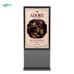 Streamlined Enclosure Windows Outdoor Digital Totem 75 Inch 3840*2160
