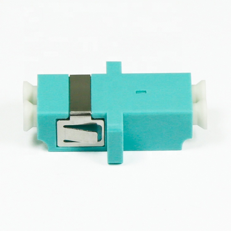 Wholesale LC/Upc Duplex Om3 Single Mode Blue Plastic Fiber Optic Adapter with High Repeatability and Stability