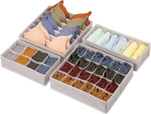 Quality Fabric Underwear Storage Compartment Box Wardrobe Drawer Divider wholesale
