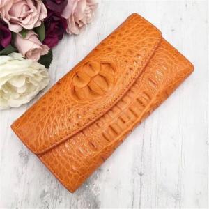 Quality Authentic True Crocodile Skin Women's Long Chic Wallet Female Card Holders Exotic Real Alligator Leather Lady Clutch wholesale
