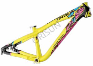 Quality Slope Freestyle Dirt Jump Bike Frame Yellow Color Trail / Am Riding Style wholesale