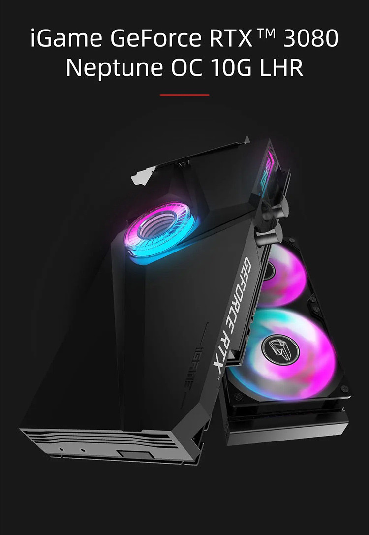 GDDR6X LHR Graphics Card IGame GeForce RTX 3080 Neptune OC 10G For Game