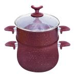 7pcs Aluminum Cooking Pot Set Marble Coating Induction