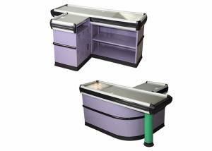 Quality SPCC Material Grocery Checkout Counter With Powder Coating Surface Treatment wholesale