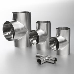 Quality Inox 304 Ss Pipe Fittings , Food Grade Stainless Steel Equal Tee wholesale