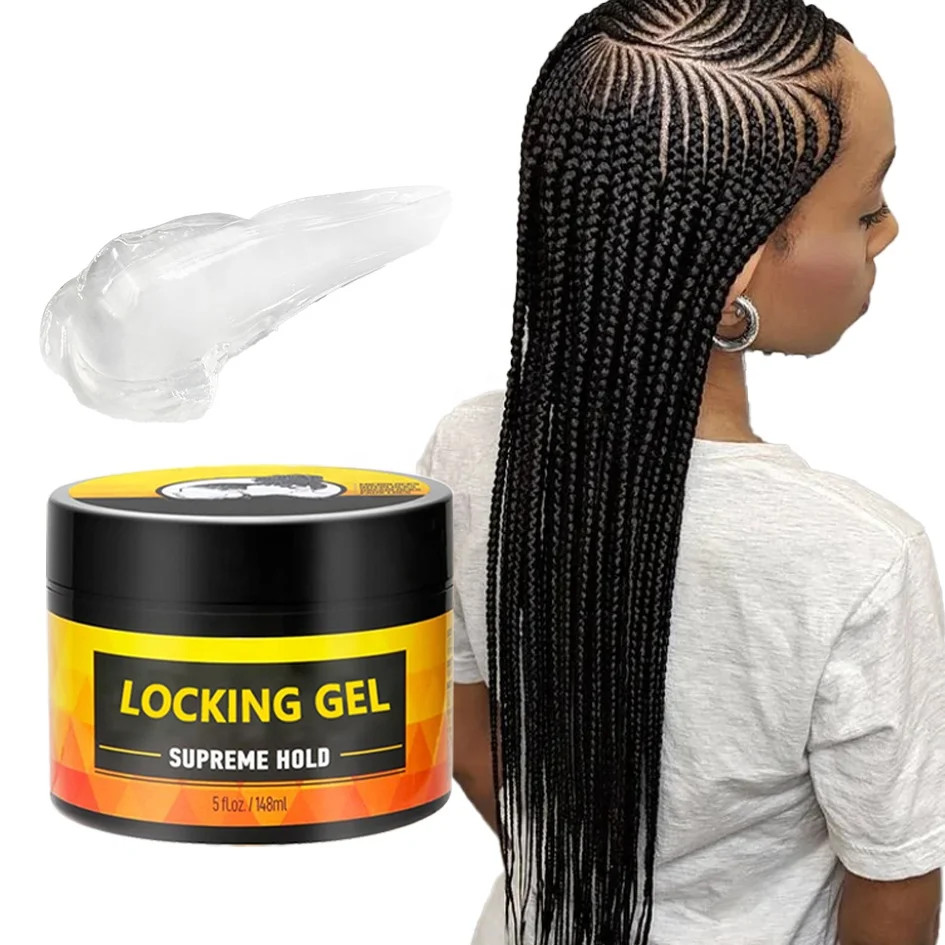 24 Hours Hold Edge Control Shining Hair Jam Braid 64oz Gel No Flaking Wholesale Braiding Gel Extra Hold For Thick 4C Hair