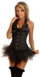 Professional style black bowknot lady corset