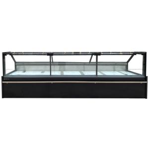 Quality Pork Burgers Refrigerated Showcase With Inner Top LED Lights Customized wholesale