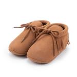 Wholesale Faux suede tassel Anti-slip slip on moccasin infant Walking shoes Baby
