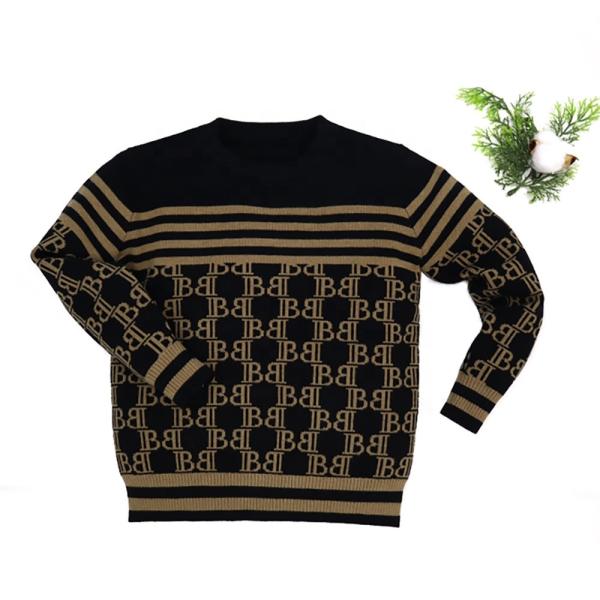 Custom Soft Kids Top For Winter Warm Baby Knitted Sweater Cotton Kids Outfits
