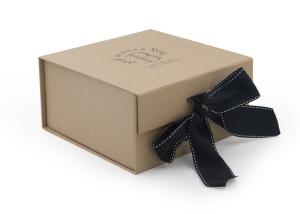 Quality Kraft Paper Collapsible Gift Boxes , Paper Folding Gift Box OEM Service wholesale