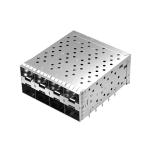 LP24BC01001 2x4 Port SFP+ Cage Connector Press-Fit Through Hole, Right Angle
