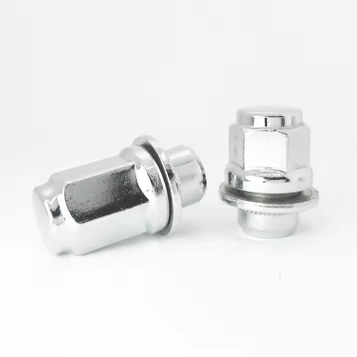 Chrome Lug Nut Wheel Nut M14-1.5 Duplex Acorn - 22mm Hex, 48mm Length For Toyota OEM 9094201103