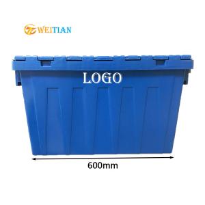 Quality 60L Reusable Plastic Moving Boxes Anti slip Hygien HDPE Load 50Kg wholesale