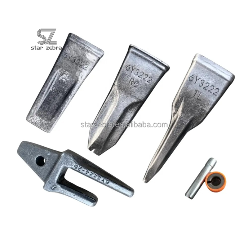 CATERPILLAR Excavator Bucket Teeth E305.5 306 307 312 313 320 325 330 336 345 349d Forged Flat Sharp Teeth for Machinery