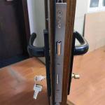 Wood Grain Color Aluminium Hinged Doors Customized Exterior Hinges Doors 5mm