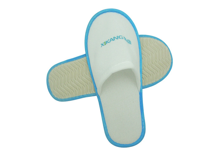 Brushed Fabric Disposable Anti Skid Airline Slippers Hotel White Disposable Slipper