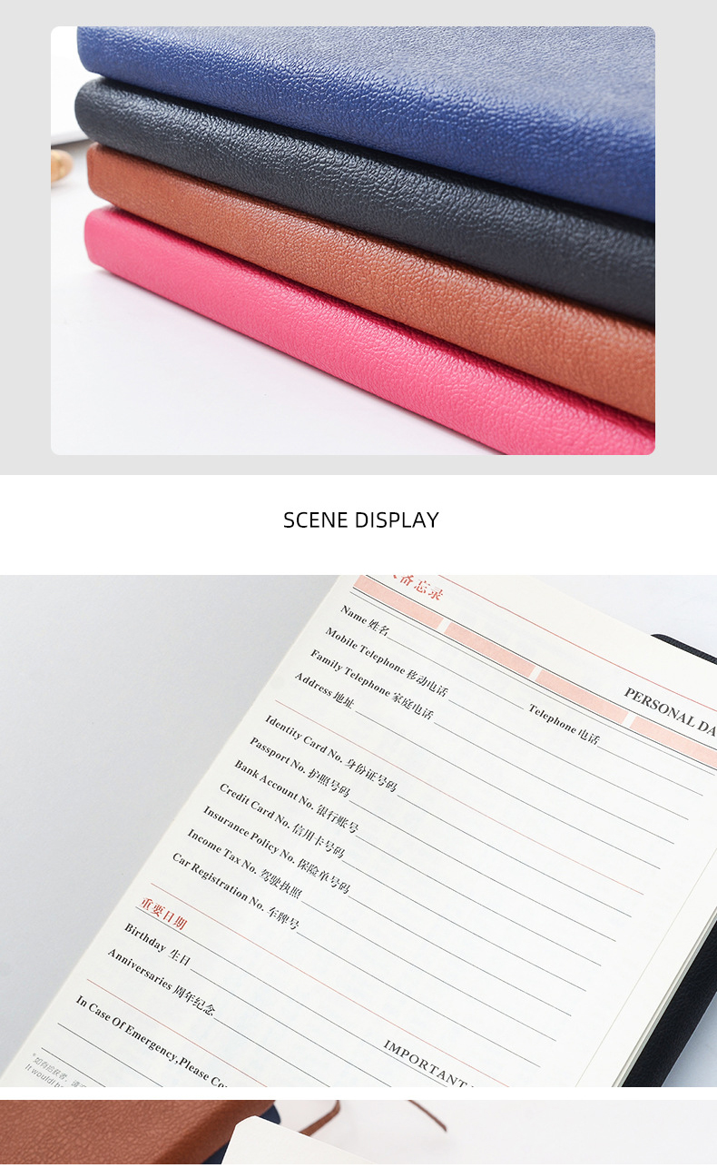 Customized Logo Business Office Promotion Diary Notebook for Gift and Promotion