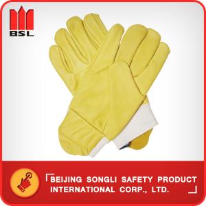 Quality SLG-CA2016C Cow grain leather working safety gloves wholesale