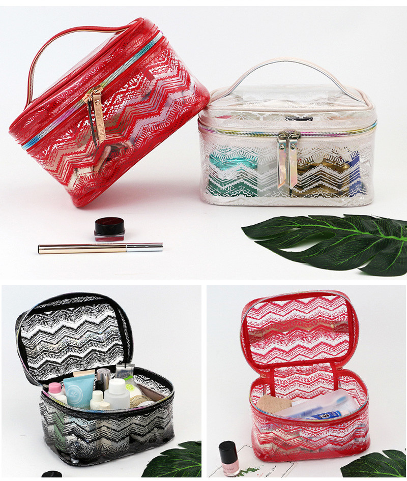 Waterproof Clear Makeup Big Portable Large Capacity PVC Clear Toiletry Bag