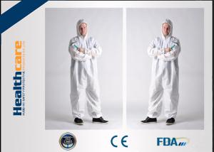 Quality Breathable Disposable Protective Coveralls Lightweight Coverall With Hood White wholesale