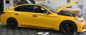 Quality Yellow Metallic Matte Car Vinyl Wrap Self Adhesive 140gsm Thick wholesale