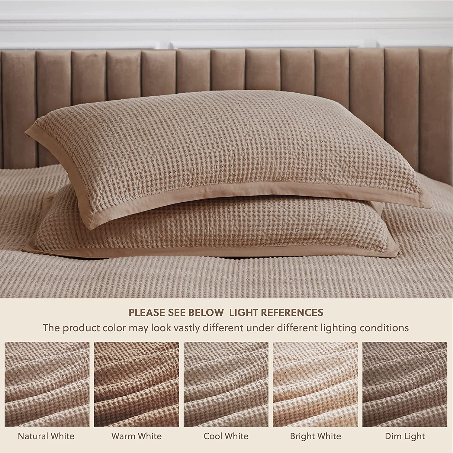 Add a Touch of Luxury to Your Bedroom with 100% Cotton Waffle Weave Duvet Cover Set
