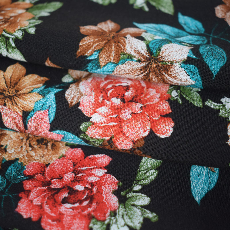 Textile Plain Reactive Printed Shirts Summer Dress Woven Rayon Fabric