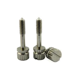 Quality Custom Length M3 Stainless Steel Slotted Knurled Head Captive Thumb Screw wholesale