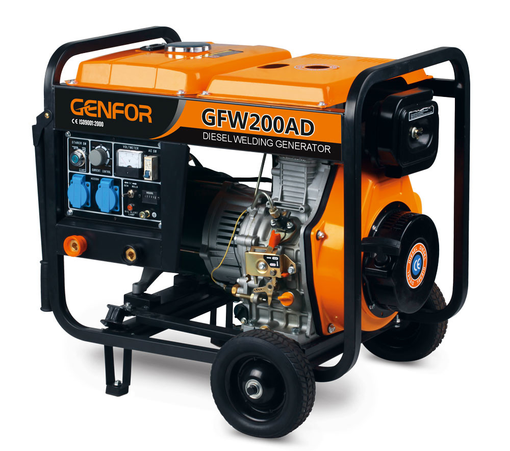 DC 220A Portable Welder Generator ARC Welding Diesel Fuel Type High Efficiency