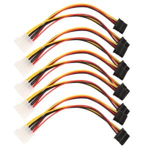 Quality 15.5cm 4 Pin Cable Wire Harness IDE Male To Dual SATA 15 Pin wholesale