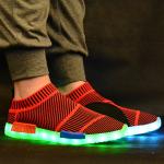 Street Dance Light Up Gym Shoes With Lights On The Bottom , Adults Neon Light Up