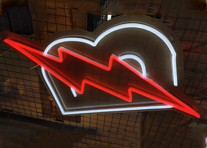 Acrylic 200cm 12VDC Lightning Led Neon Signs RoHS For Bar