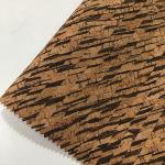 Slub Veins Cork Leather Fabric , Thin Cork Roll Non Smell Anti Microbial