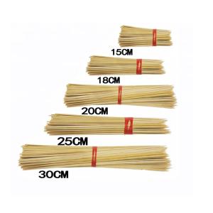 Quality Biodegradable 40cm Bamboo Barbecue Skewers Round Kebab Bbq wholesale