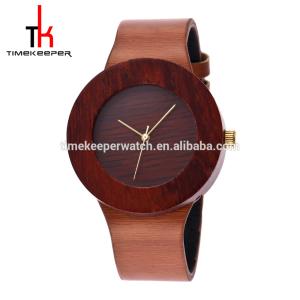 Quality Factory Price Wood Watches Men With PU Bands wholesale