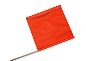Quality Fluorescent Orange General Safety Signs Nylon Hand Held With Wooden , 30*30cm wholesale