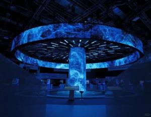 Quality Customized Size Soft Film Group Advertising Flexible LED Full Color Screen 4mm Pixel Curved Steel Cabinet wholesale