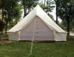5m Diameter Outdoor Canvas Tent , Modern Pagoda Yurt Bell Tent Copper-zinc