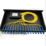 Aluminum 19'' 1x32 PLC Splitter G652D G657A1 Fiber Optic Splitter