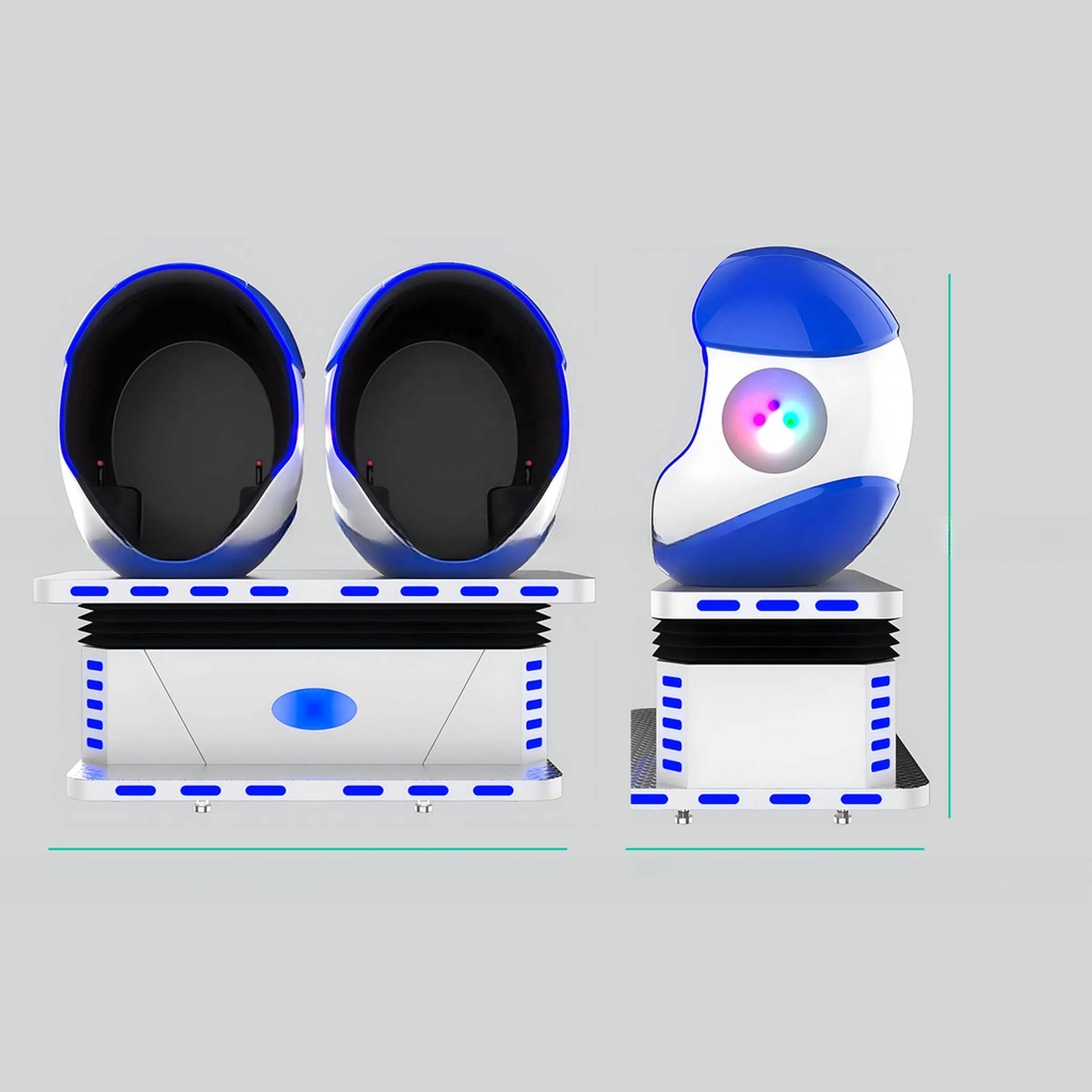 Dreamland source vr factory 9d vr double egg chair 360 vr cinema 2 seats 9d simulator egg
