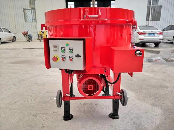 Red Color Refractory Pan Mixer , Refractory Industrial Cement Mixer Flexible