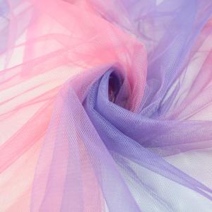 Quality French Lace Soft Tulle Fabric rainbow glitter Blue 51 Inch 52 inch wholesale