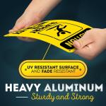 Aluminum Photoluminescent Safety Products Caution Slippery Signs for Wet Icy