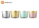 Gold Color Plastic Cosmetic Bottles Sloping Shoulder Jar OEM Service Available